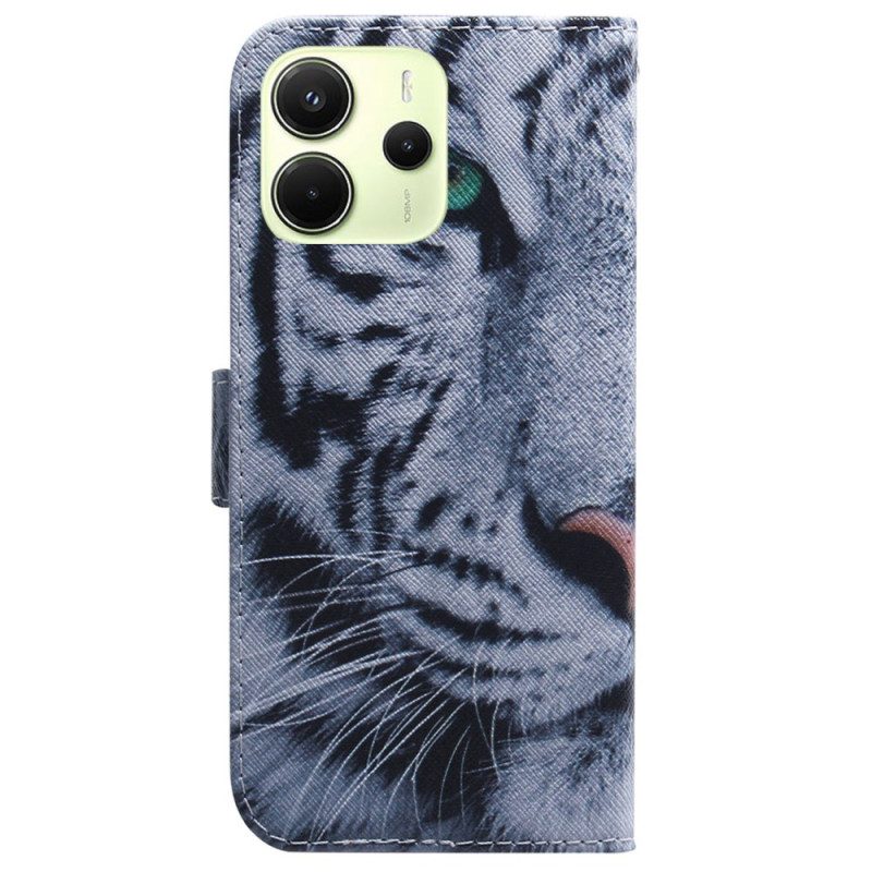Fodral För Xiaomi Redmi Note 14 4g Vit Tiger