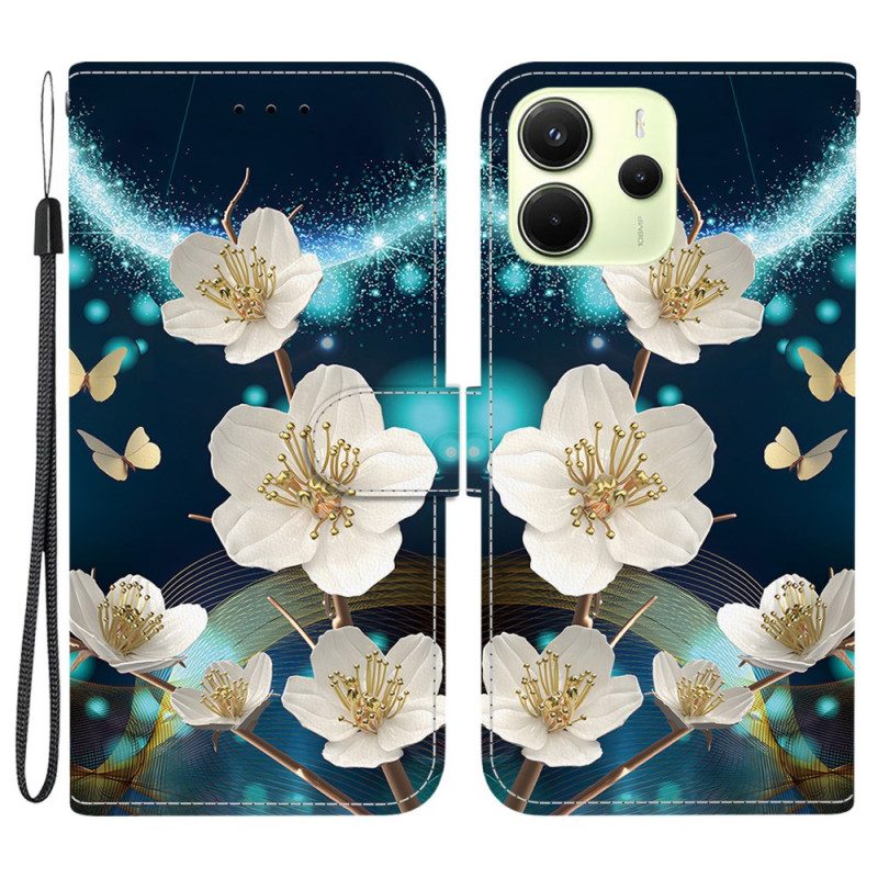 Fodral För Xiaomi Redmi Note 14 4g Vita Magnolior