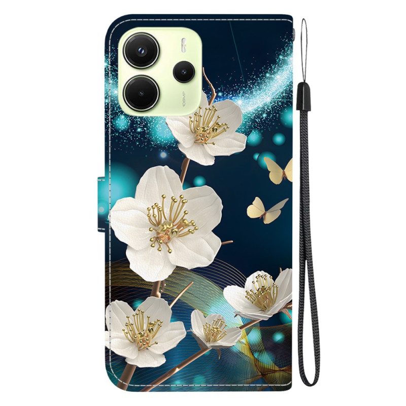 Fodral För Xiaomi Redmi Note 14 4g Vita Magnolior
