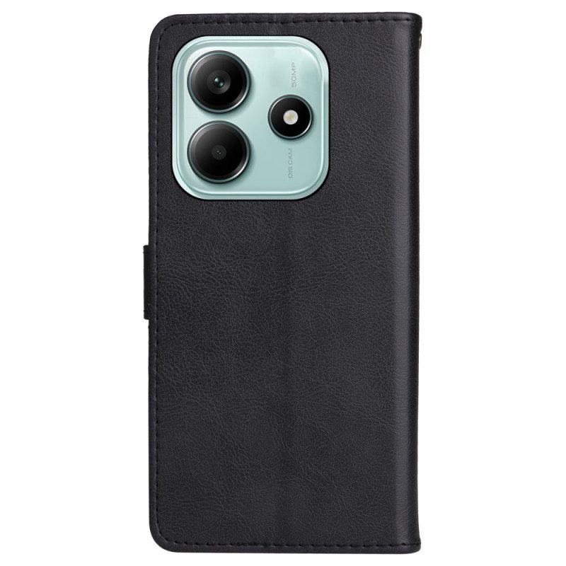 Fodral För Xiaomi Redmi Note 14 5g Konstläder Med Rem