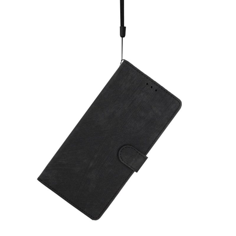Fodral För Xiaomi Redmi Note 14 5g Mockaeffekt Med Rem