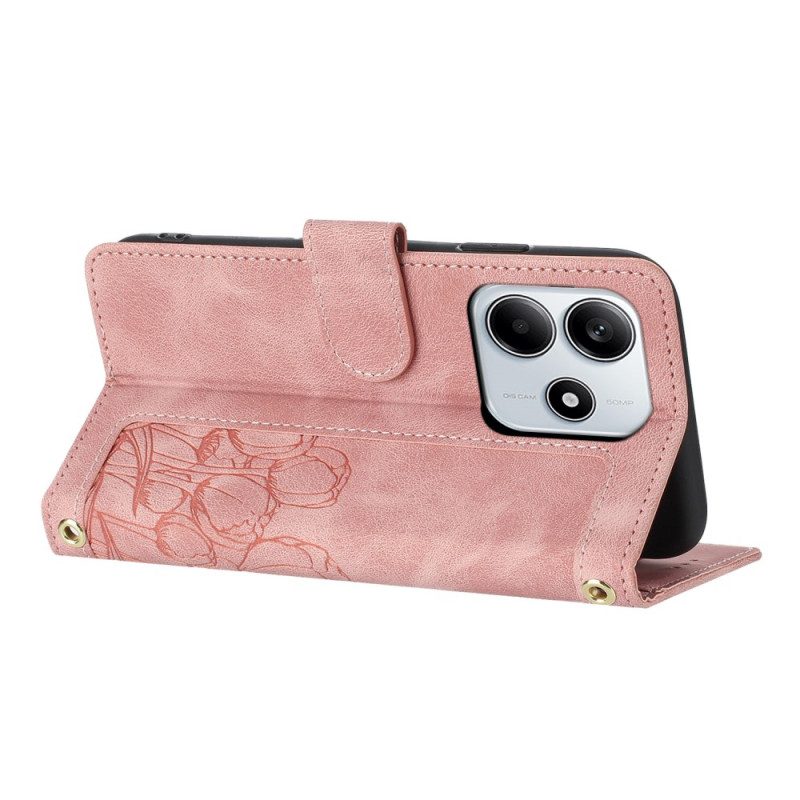 Fodral För Xiaomi Redmi Note 14 5g Plånbok Med 5 Kortfack