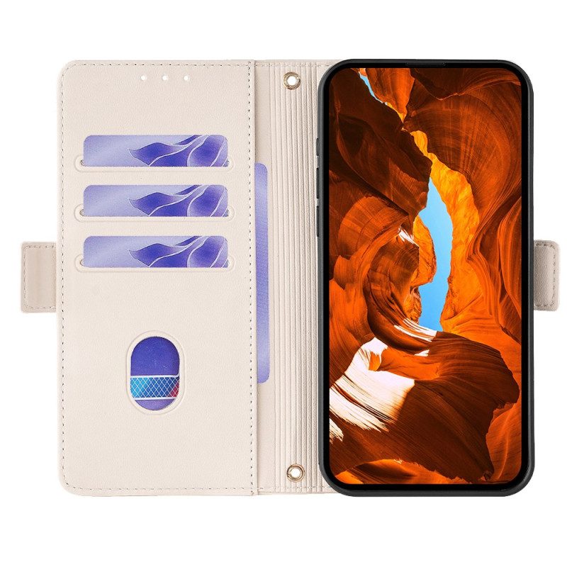 Fodral För Xiaomi Redmi Note 14 5g Rfid-blockerande Teknik Guldfärgat Spänne