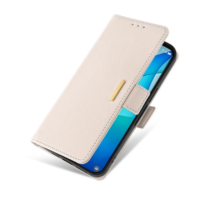 Fodral För Xiaomi Redmi Note 14 5g Rfid-blockerande Teknik Guldfärgat Spänne