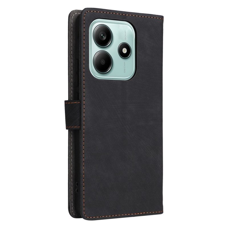 Fodral För Xiaomi Redmi Note 14 5g Rfid-skydd I Mockaeffekt