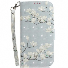 Fodral För Xiaomi Redmi Note 14 5g Snodd Med Akvarellblommor
