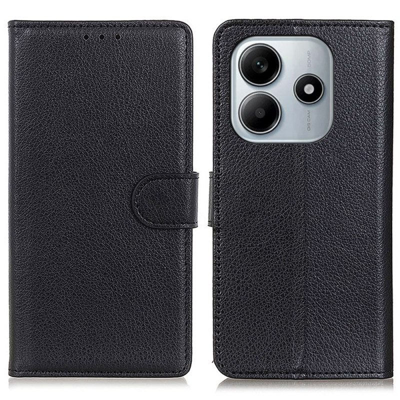 Fodral För Xiaomi Redmi Note 14 5g Traditionellt Litchikonstläder