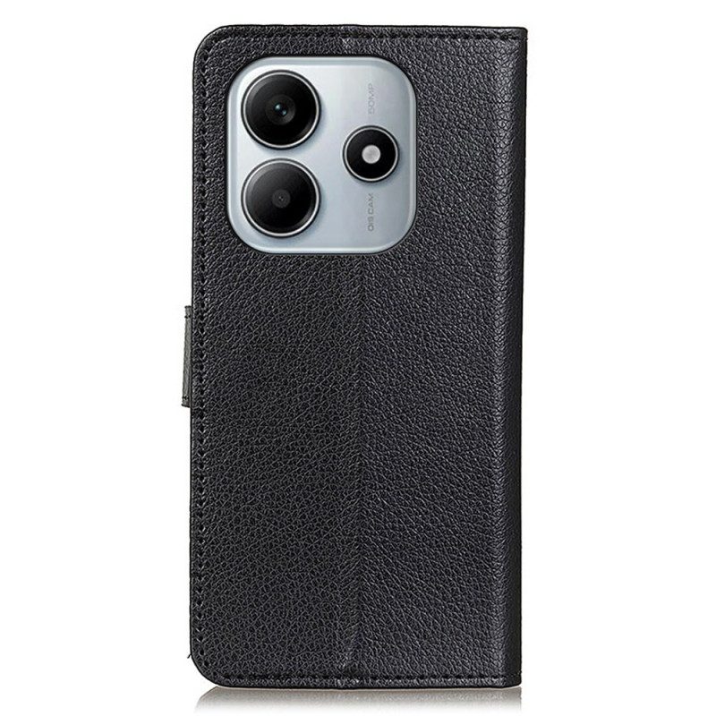 Fodral För Xiaomi Redmi Note 14 5g Traditionellt Litchikonstläder