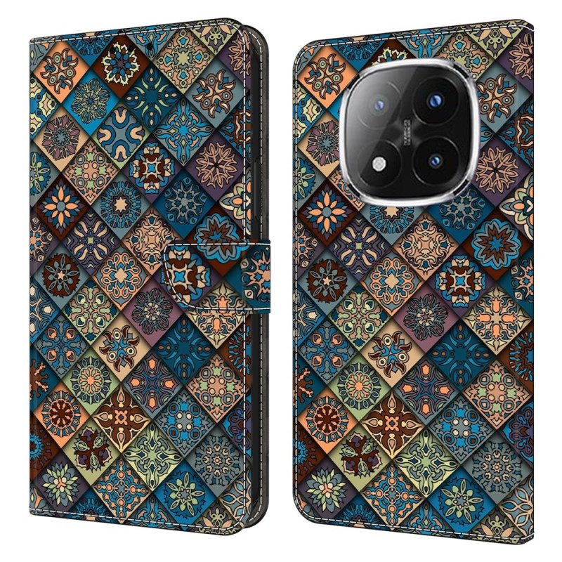 Fodral För Xiaomi Redmi Note 14 Pro 4g Blått Blommönster