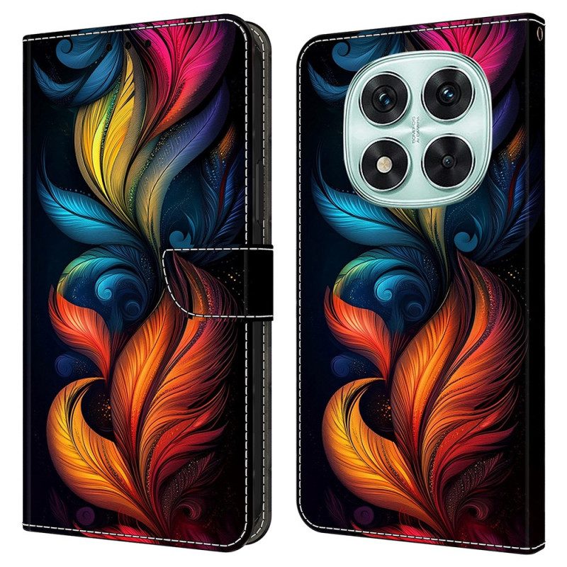 Fodral För Xiaomi Redmi Note 14 Pro 4g Färgglada Fjädrar