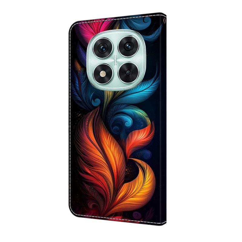 Fodral För Xiaomi Redmi Note 14 Pro 4g Färgglada Fjädrar