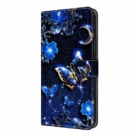 Fodral För Xiaomi Redmi Note 14 Pro 4g Glänsande Fjärilar