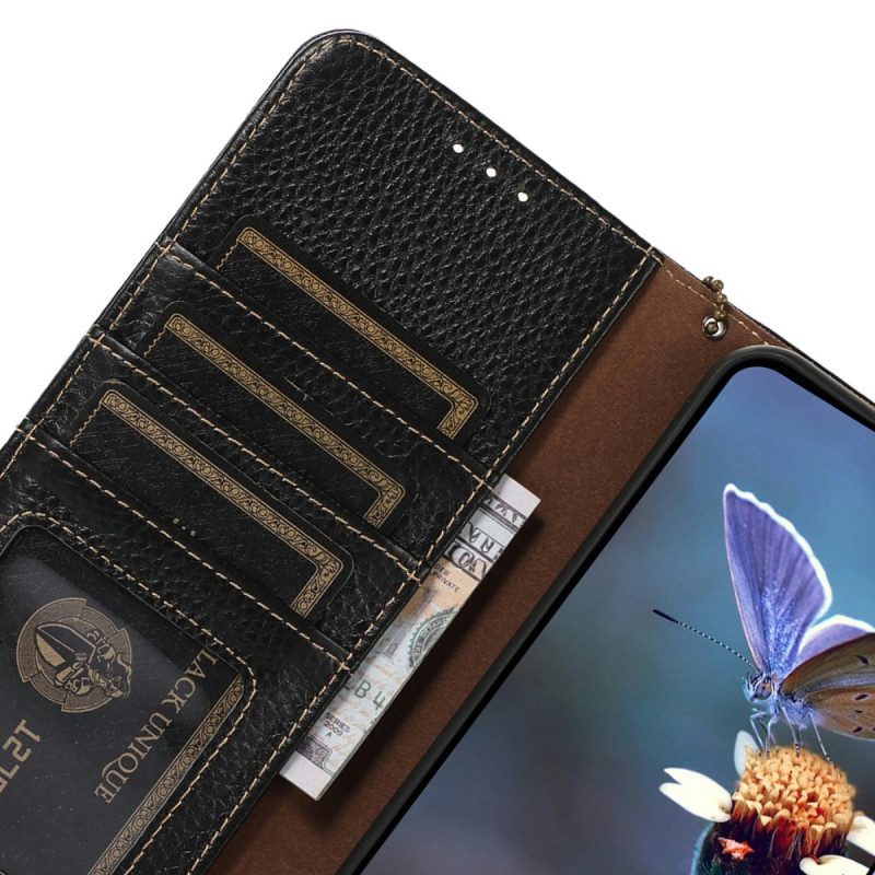 Fodral För Xiaomi Redmi Note 14 Pro 4g Rfid-blockering I Äkta Läder