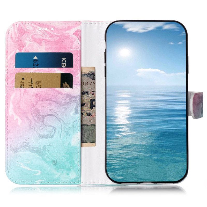 Fodral För Xiaomi Redmi Note 14 Pro 4g Rosa Och Grön Marmor