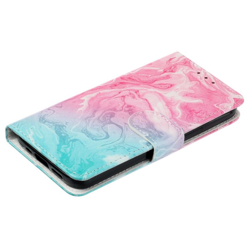 Fodral För Xiaomi Redmi Note 14 Pro 4g Rosa Och Grön Marmor