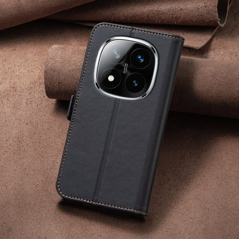 Fodral För Xiaomi Redmi Note 14 Pro 5g Binfen-färg Lädereffekt