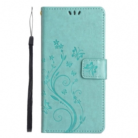Fodral För Xiaomi Redmi Note 14 Pro 5g Fjärils- Och Blommönster