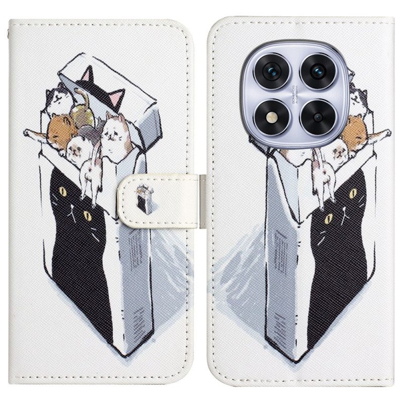 Fodral För Xiaomi Redmi Note 14 Pro 5g Katter I Låda