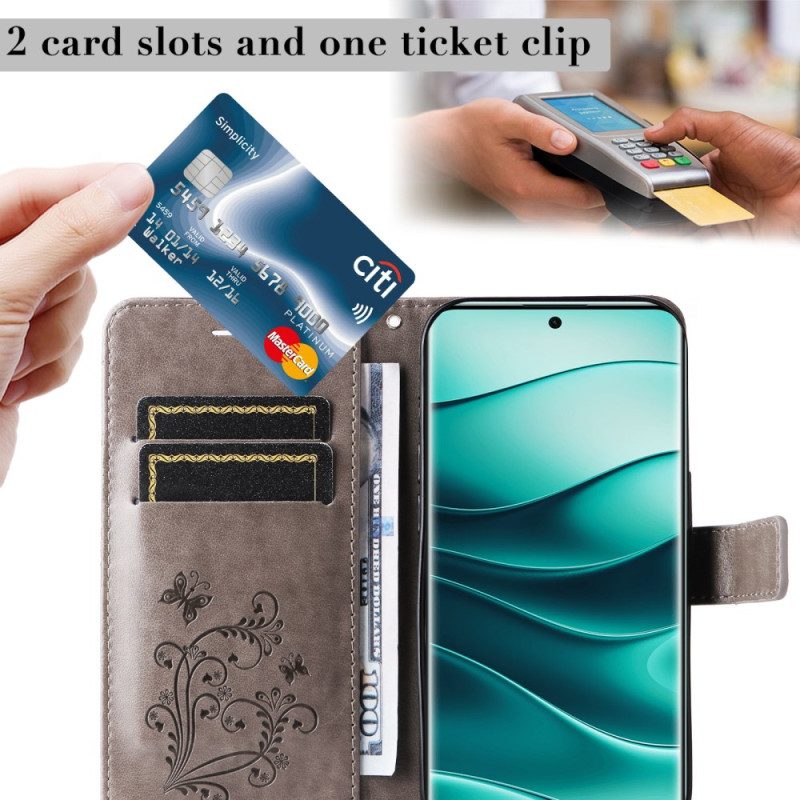 Fodral För Xiaomi Redmi Note 14 Pro Plus 5g Jättefjärilar