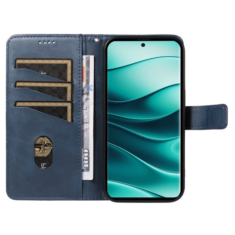 Fodral För Xiaomi Redmi Note 14 Pro Plus 5g Tvåfärgad Randig Strap-on