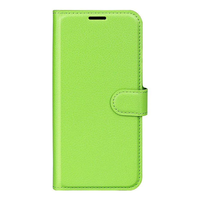 Fodral För Xiaomi Redmi Note 14s Klassisk Litchi-konstläder