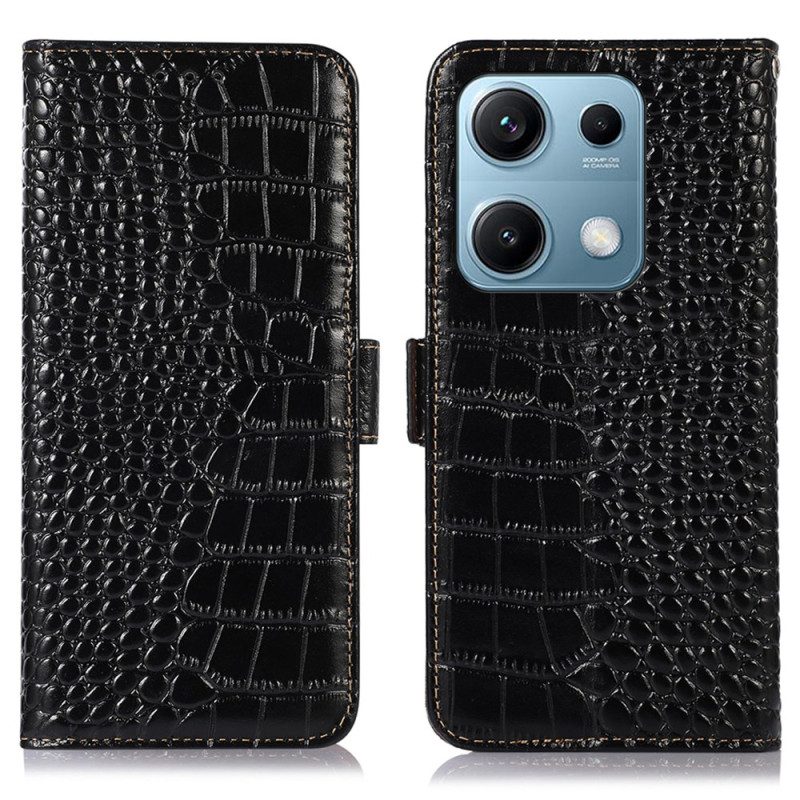 Fodral För Xiaomi Redmi Note 14s Krokodilstrukturerat Läder