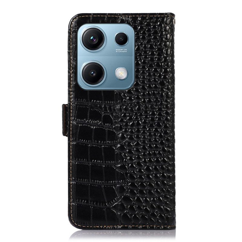 Fodral För Xiaomi Redmi Note 14s Krokodilstrukturerat Läder