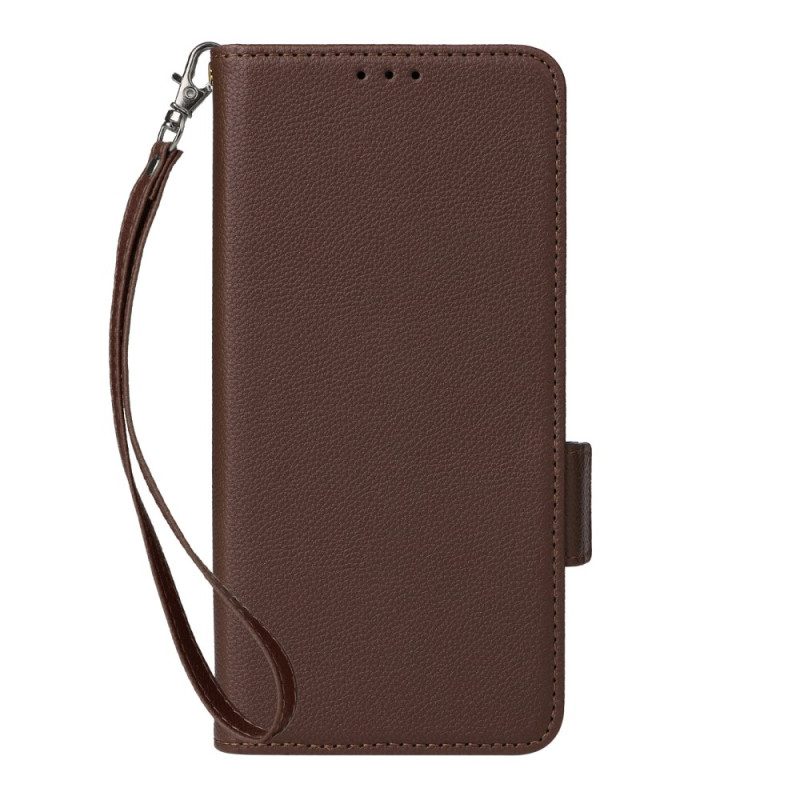 Fodral För Xiaomi Redmi Note 15 5g Litchitexturerad Med Rem
