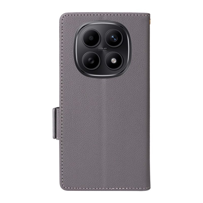 Fodral För Xiaomi Redmi Note 15 5g Litchitexturerad Med Rem
