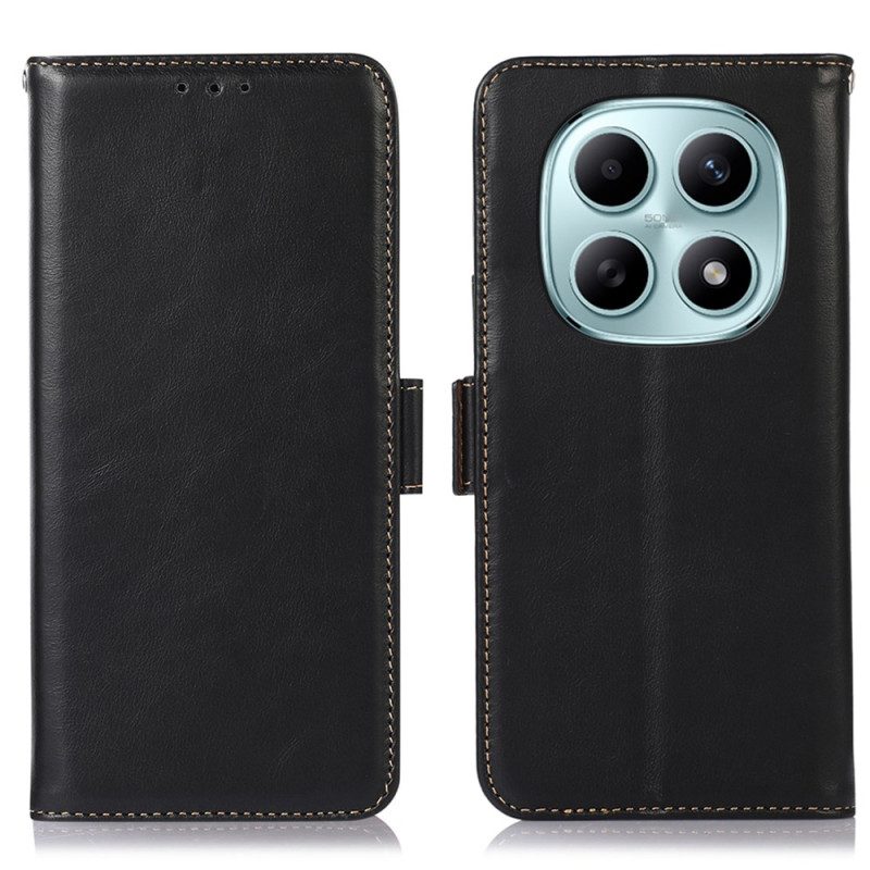 Fodral För Xiaomi Redmi Note 15 5g Rfid-blockerande Äkta Läder