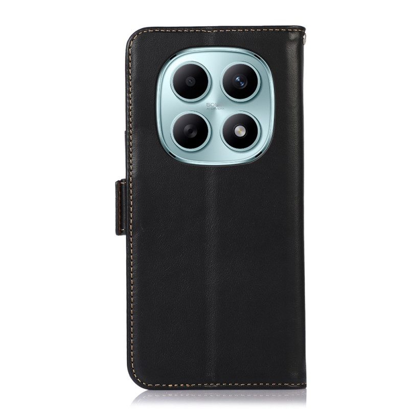 Fodral För Xiaomi Redmi Note 15 5g Rfid-blockerande Äkta Läder