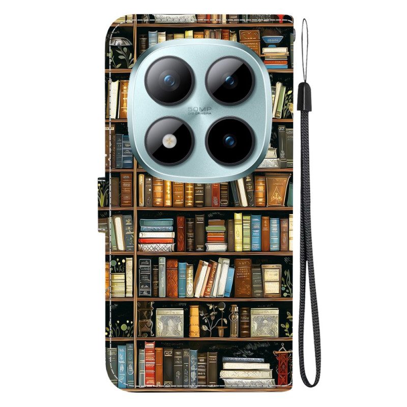 Fodral För Xiaomi Redmi Note 15 Pro 5g Bibliotek Motiv