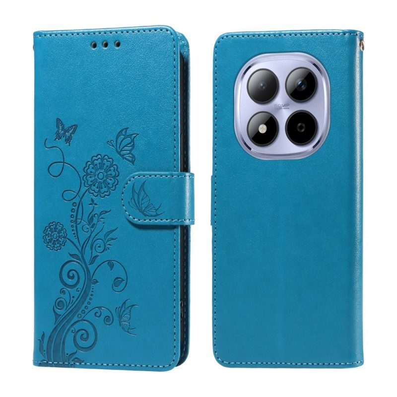 Fodral För Xiaomi Redmi Note 15 Pro 5g Fjärilar Och Blommor