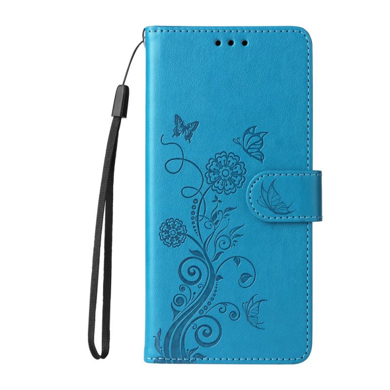 Fodral För Xiaomi Redmi Note 15 Pro 5g Fjärilar Och Blommor