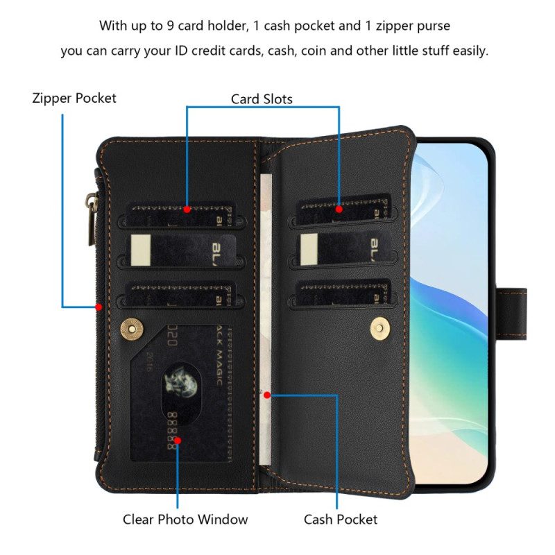 Fodral För Xiaomi Redmi Note 15 Pro 5g Plånbok Med 9 Kortfack