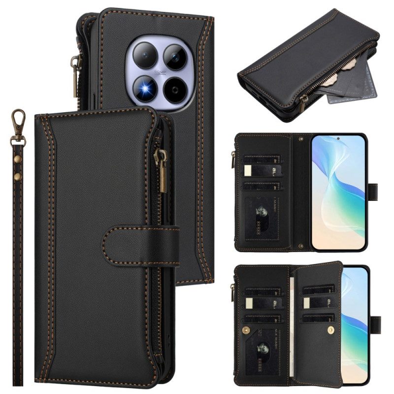 Fodral För Xiaomi Redmi Note 15 Pro 5g Plånbok Med 9 Kortfack