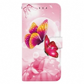 Fodral För Xiaomi Redmi Note 15 Pro 5g Rosa Fjärilar