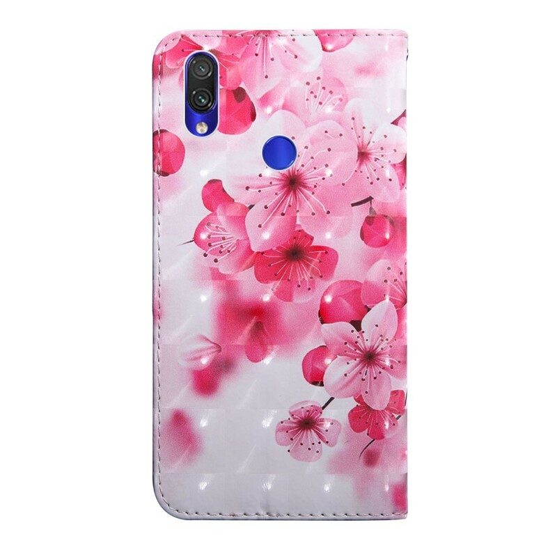 Fodral För Xiaomi Redmi Note 7 Rosa Blommor