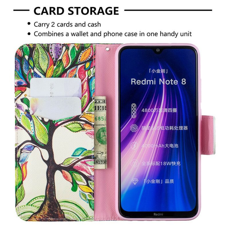 Fodral För Xiaomi Redmi Note 8 Färgat Träd