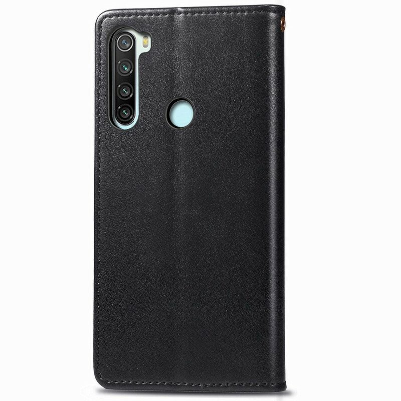 Fodral För Xiaomi Redmi Note 8 Faux Läder Och Vintagelås