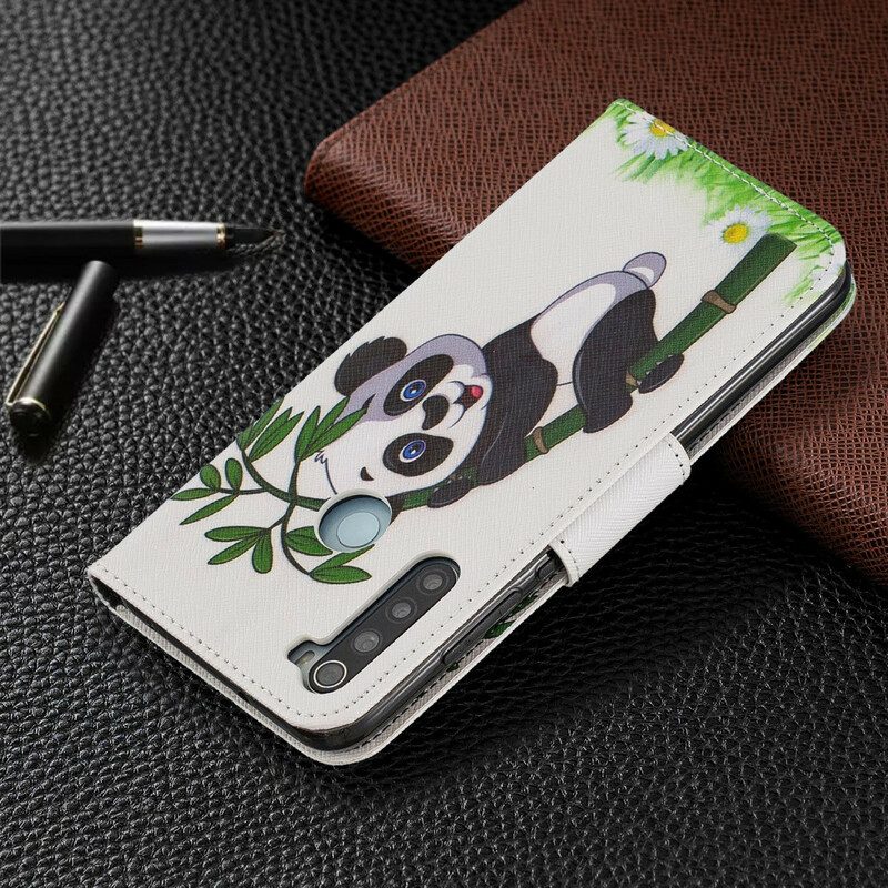 Fodral För Xiaomi Redmi Note 8 Panda På Bambu