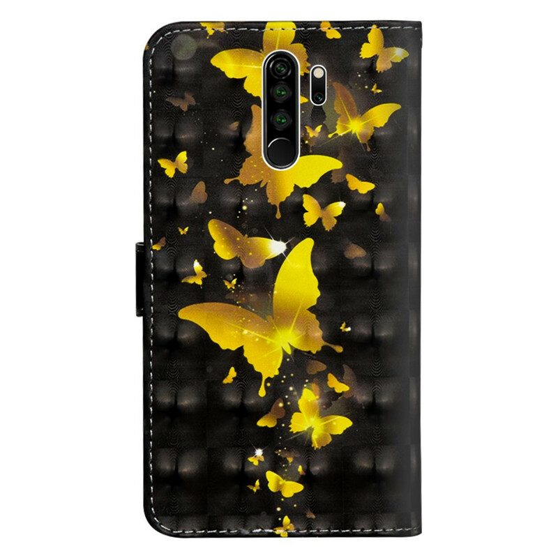 Fodral För Xiaomi Redmi Note 8 Pro Gula Fjärilar