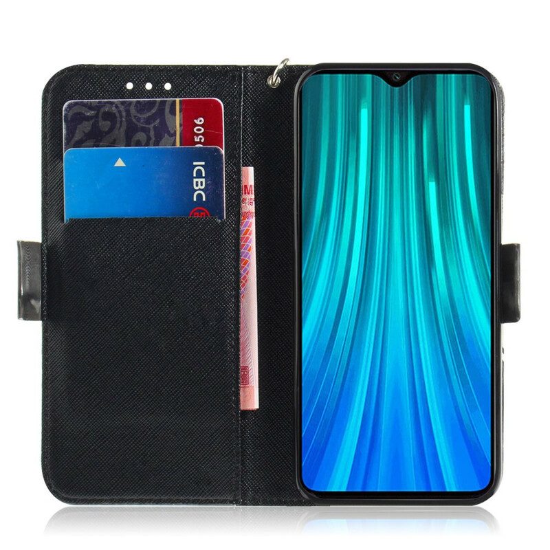 Fodral För Xiaomi Redmi Note 8 Pro Med Kedjar Arg Panda Med Rem