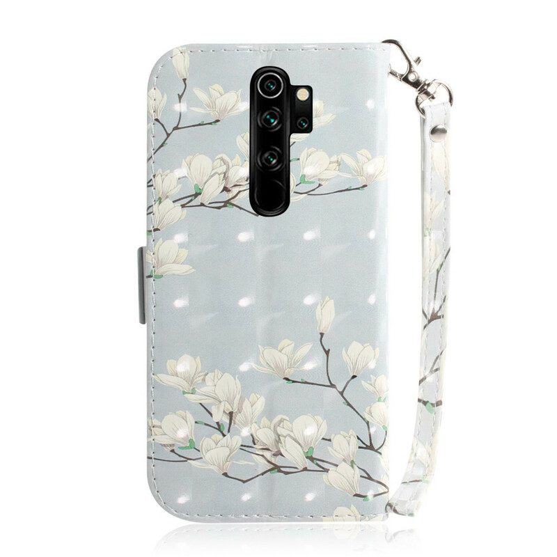 Fodral För Xiaomi Redmi Note 8 Pro Med Kedjar Thong Blomma Träd