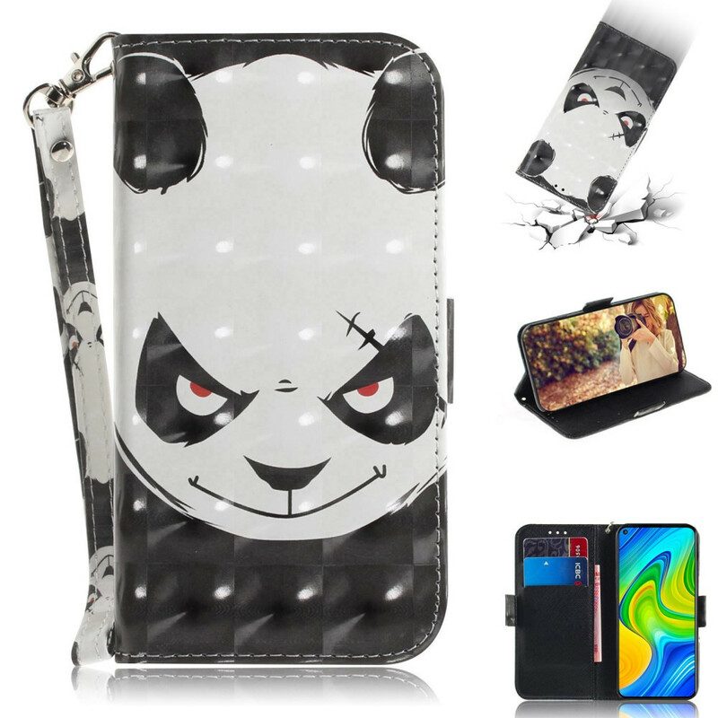 Fodral För Xiaomi Redmi Note 9 Med Kedjar Arg Panda Med Rem