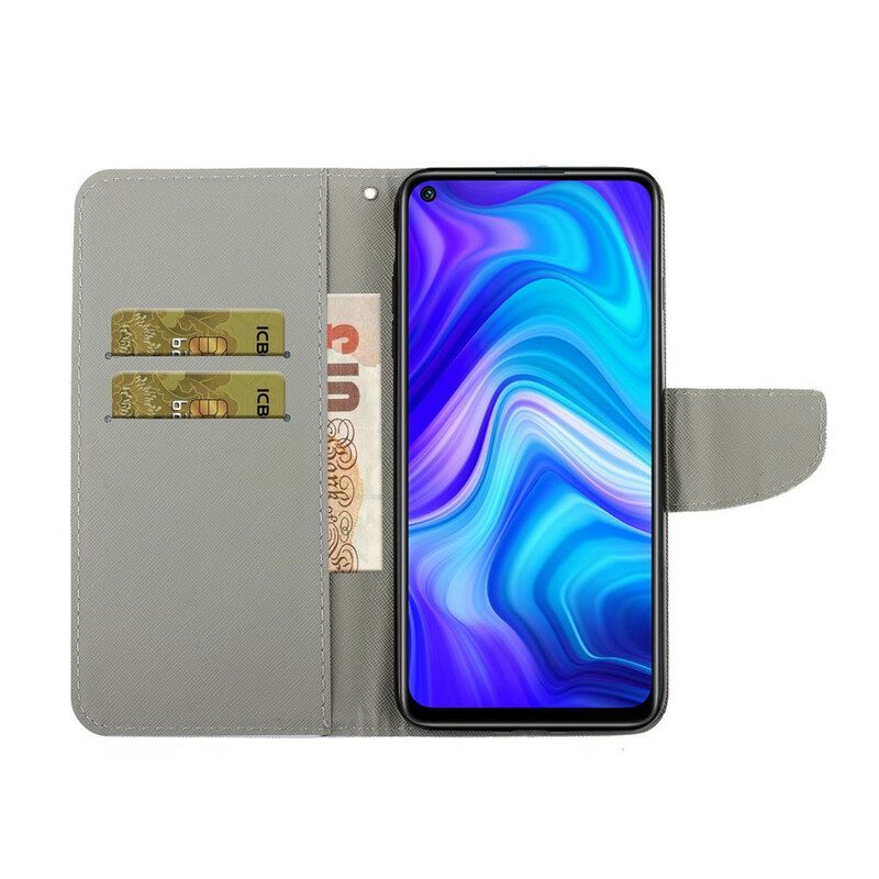 Fodral För Xiaomi Redmi Note 9 Med Kedjar Thongprästkragar