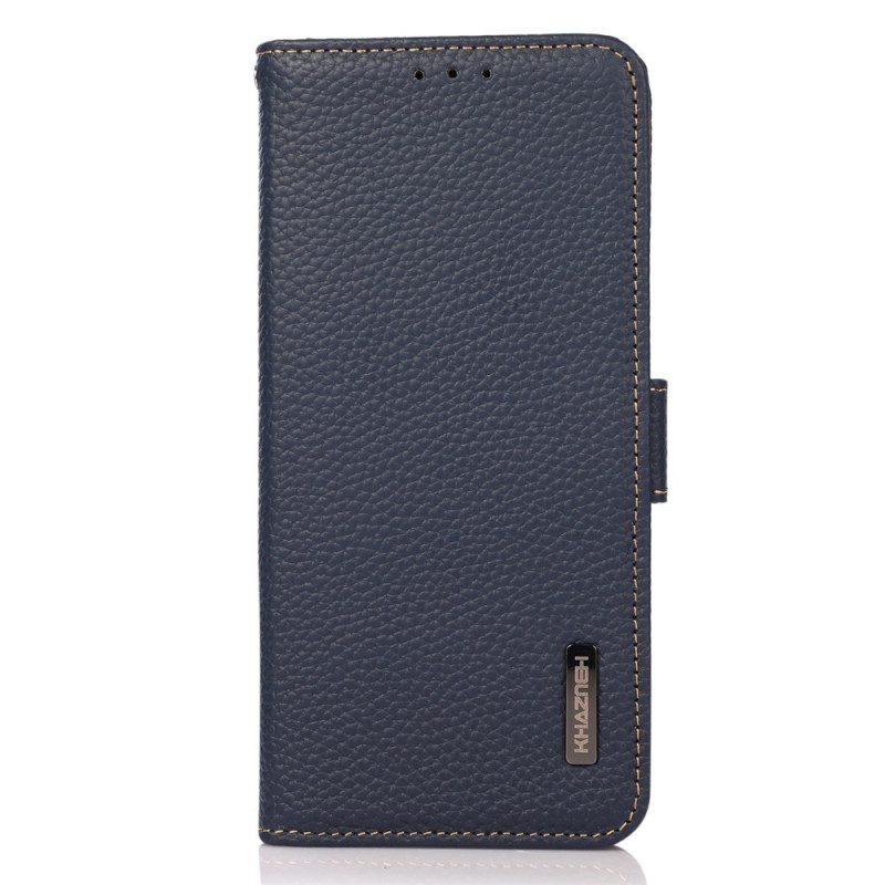 Fodral Poco C75 Litchiläder Rfid-blockerande Khazneh