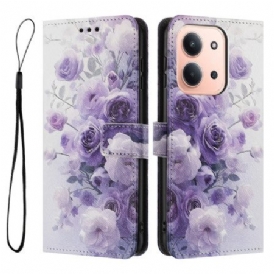 Fodral Poco C85 Lila Rosor