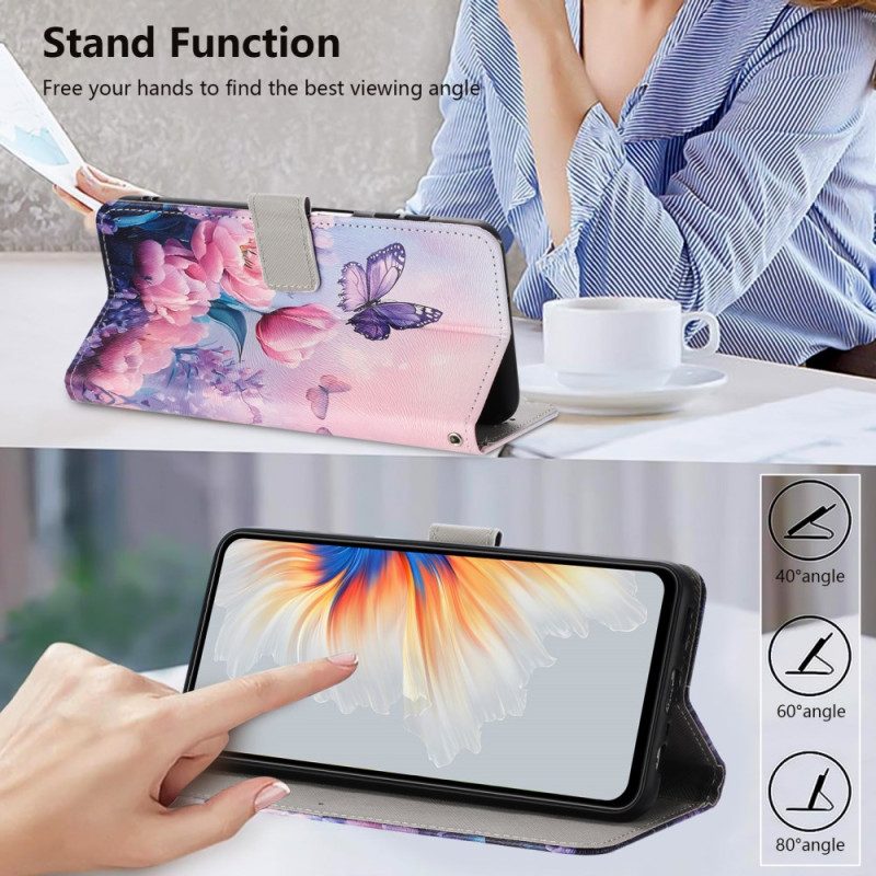 Fodral Poco C85 Rosa Blommig Mönster