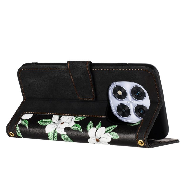 Fodral Poco X7 5g Blommig Med Rem